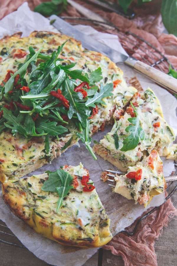 Une frittata avec quelques notes d'été