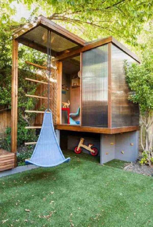 Une cabane sympa façon moderne pour enfant