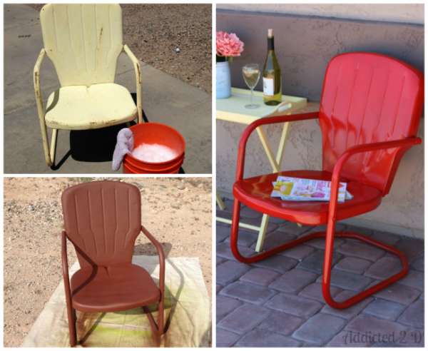 Une chaise de terrasse vintage