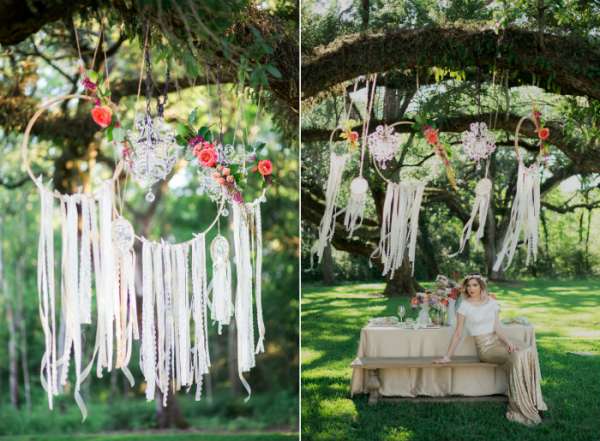 Des décorations de mariage suspendues à faire soi-même