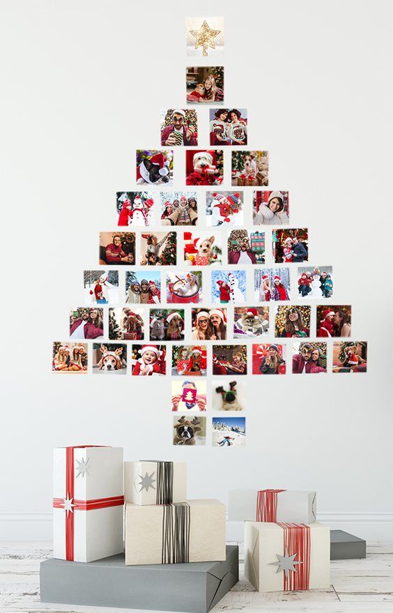 Sapin de Noël avec des photos