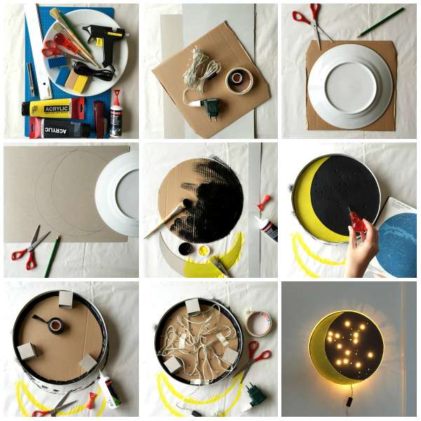 Lampe DIY en forme de lune