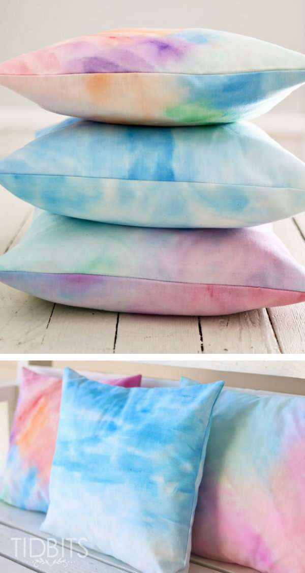 Coussin aquarelle