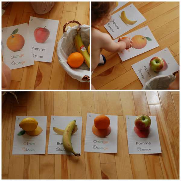 Activité pour reconnaître les fruits