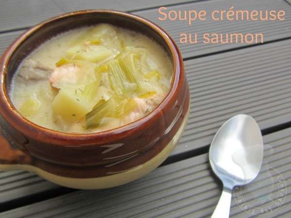 Soupe crémeuse au saumon