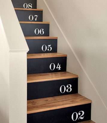 Des escaliers numérotés