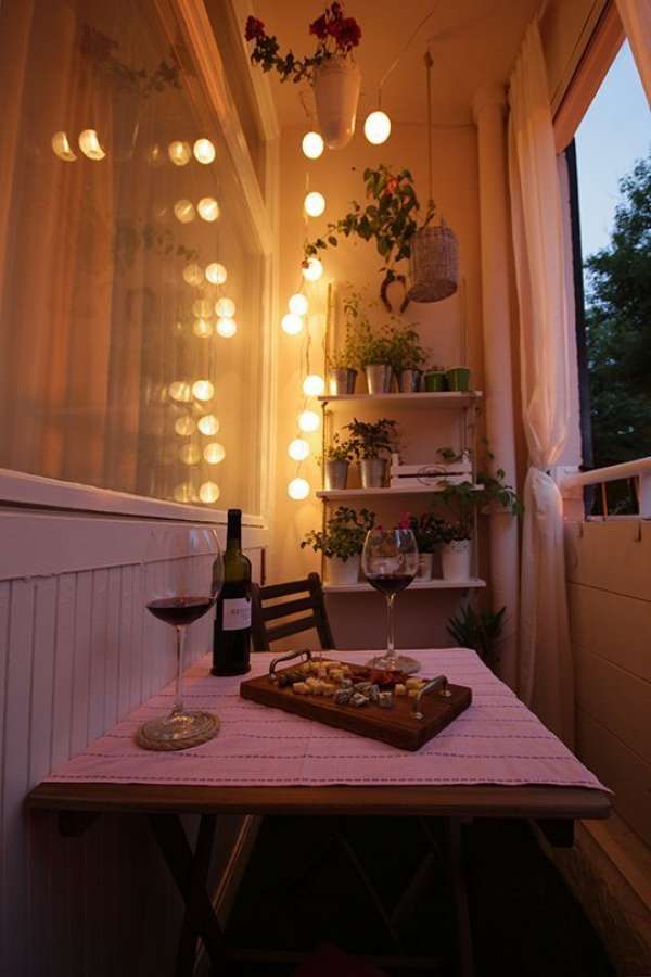 Balcon romantique pour deux