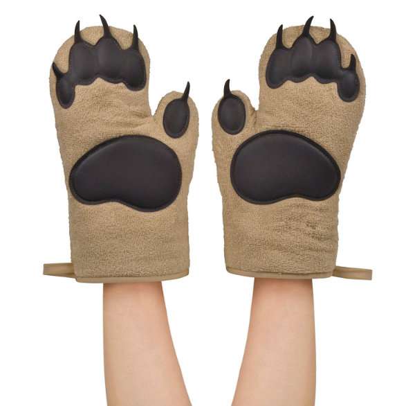 Gants de cuisine amusants en forme de pattes d'ours