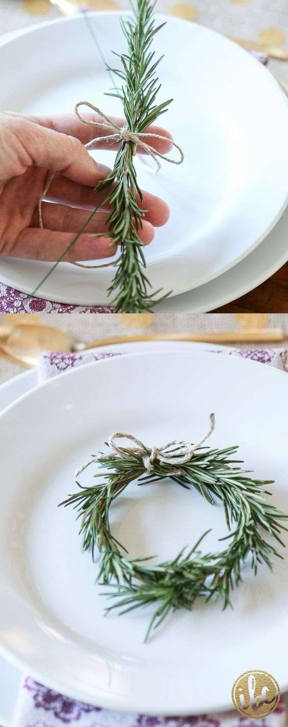 Du romarin pour créer ce petit décor assiette à l'odeur aromatique et délicieuse