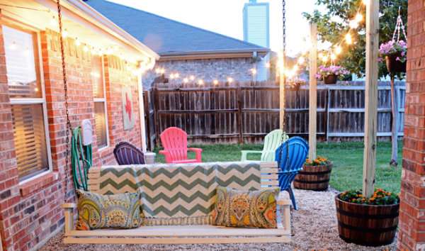 Une terrasse détente pleine de couleurs