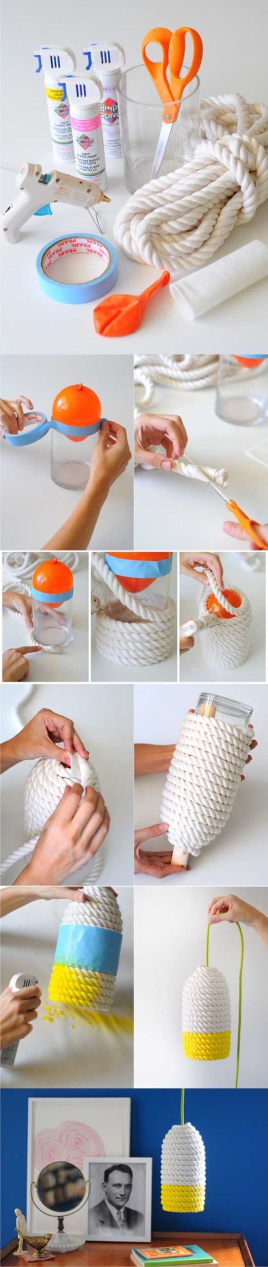 Une lampe DIY avec une corde