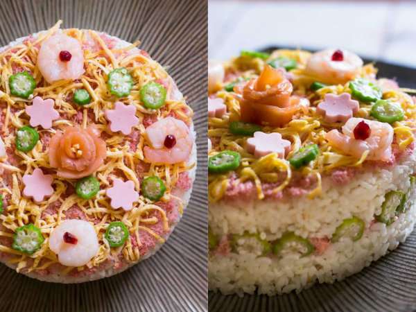 Sushi cake sucré-salé au gombo