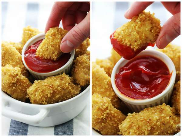 Des nuggets poulet au quinoa