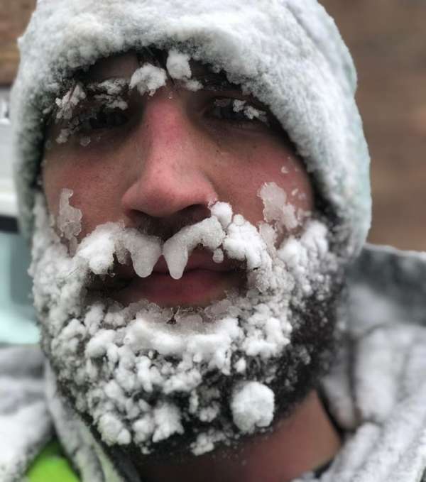 J'ai laissé pousser ma barbe pour me protéger du froid