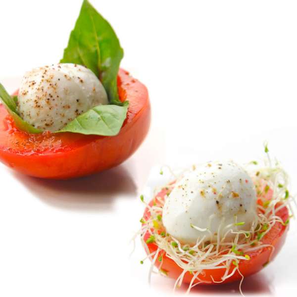 Nid de Pâques tomate mozzarella