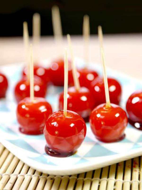 Tomates cerises façon pommes d'amour