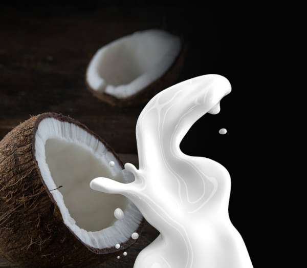 Le lait de coco remplace la crème fraîche épaisse