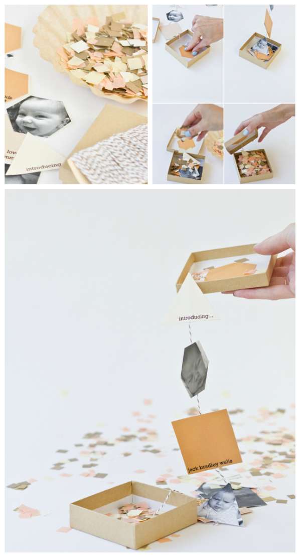 Faire-part boite de confettis