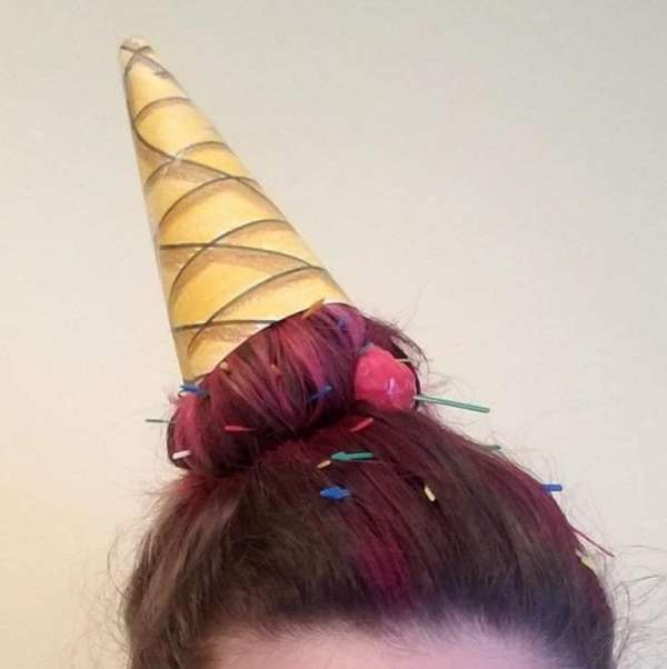 Un chignon cornet de glace