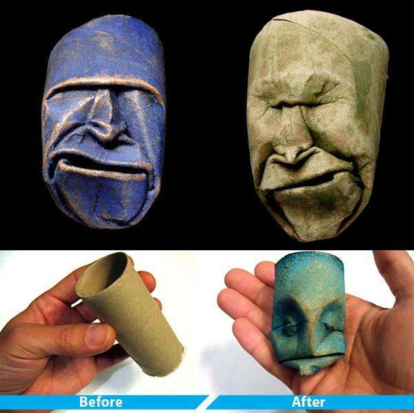 Visages en carton