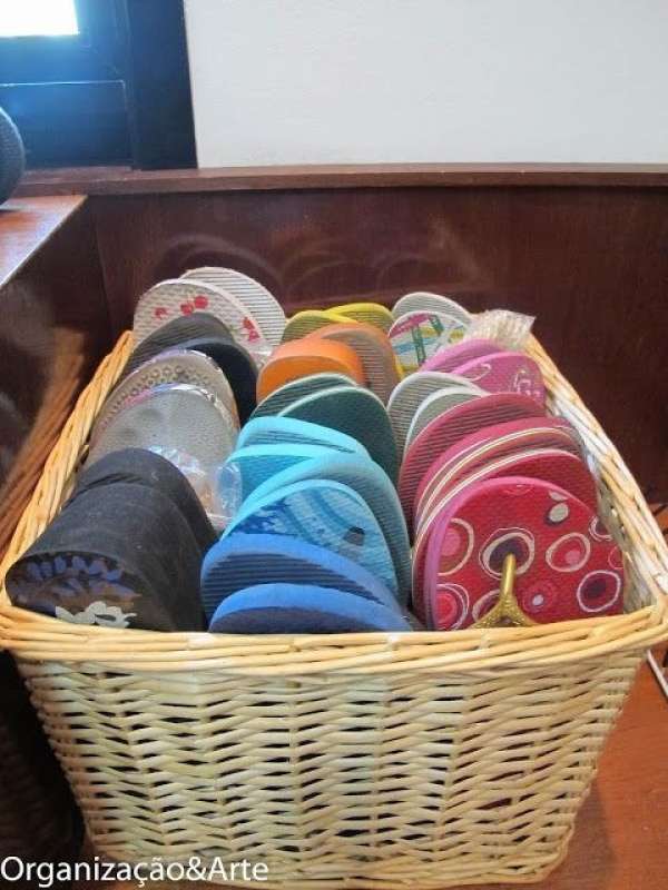 Panier en osier pour les tongues et mules