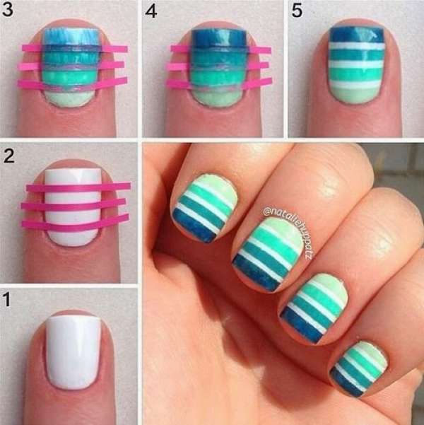 Nail art rayures