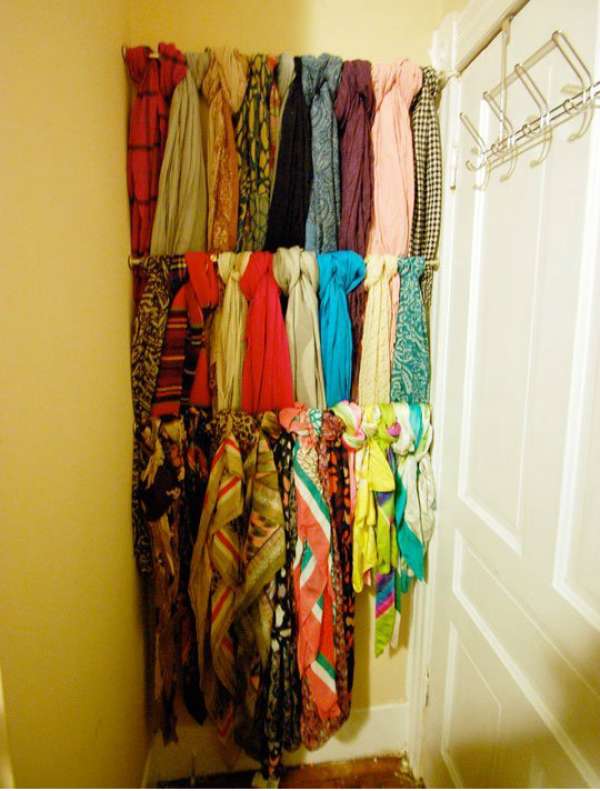 Rangement pour écharpes et foulards