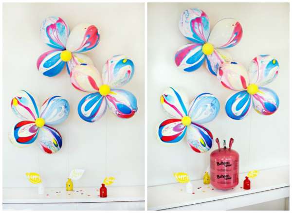 Des ballons en fleurs