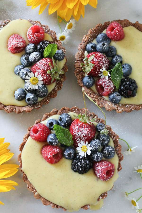 De magnifiques tartes aux fruits rouges