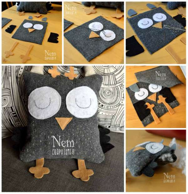 Hibou tout mignon en laine