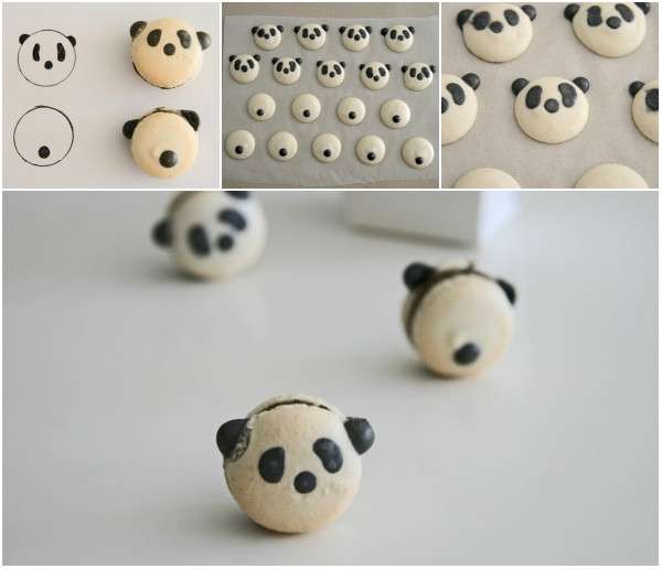 Macarons pandas