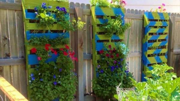 Jardin vertical en palettes