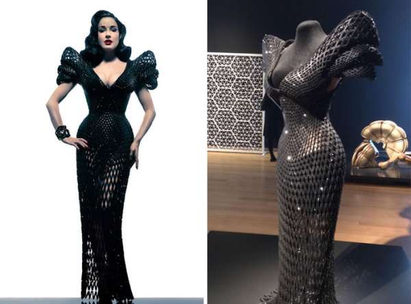 Une robe haute couture portée par Dita Von Teese