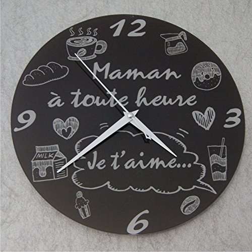 Horloge murale Je t'aime maman