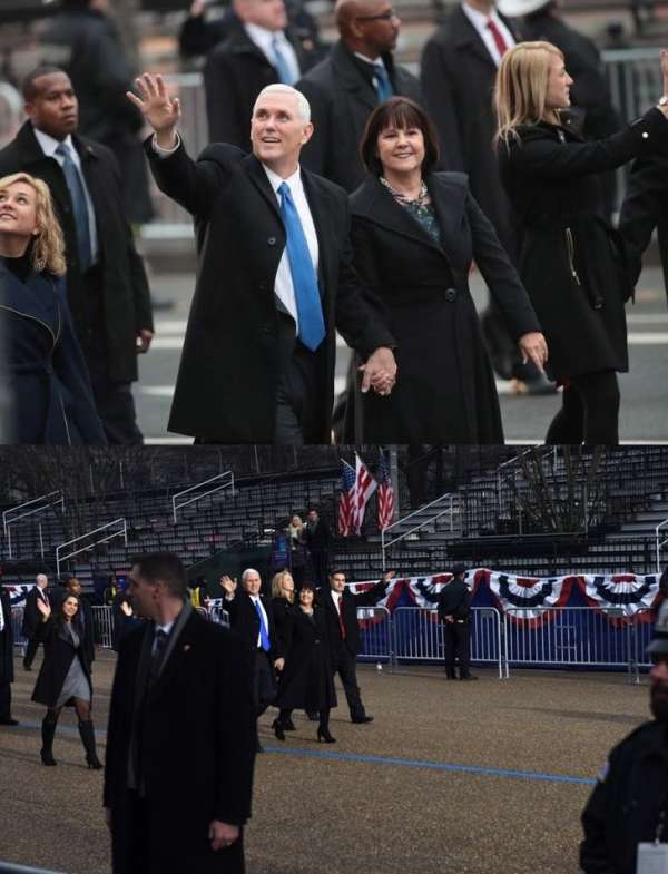 Mike Pence fait coucou aux anges