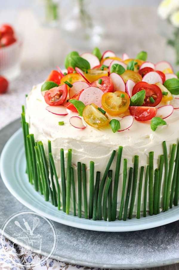 Gâteau salé au fromage blanc légumes