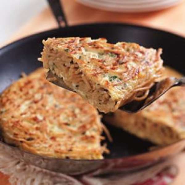 Frittata avec des spaghettis