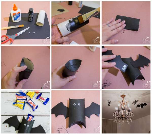 Des rouleaux de papier toilette chauve-souris