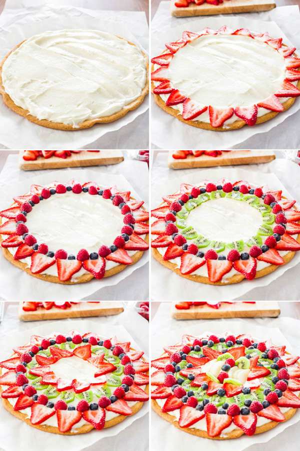 Une tarte pizza aux fruits