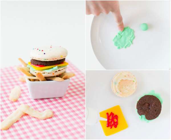 Macarons cheese burger