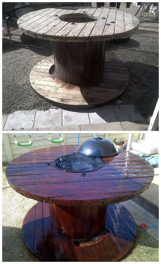 Une table barbecue DIY avec un touret