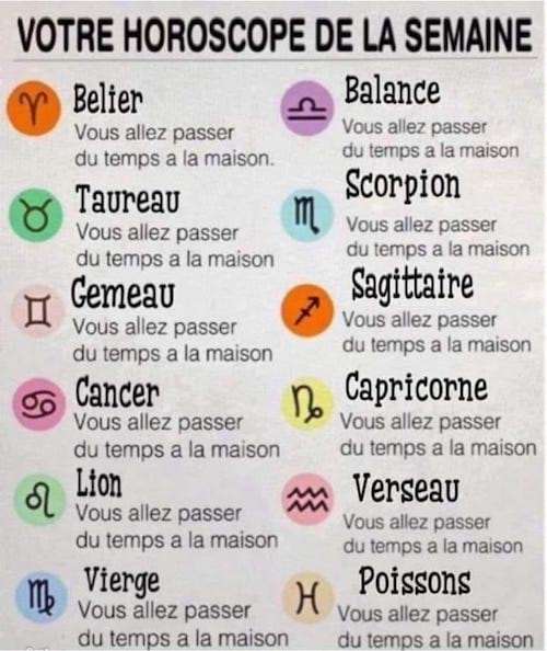 L'horoscope de la semaine pour tout le monde