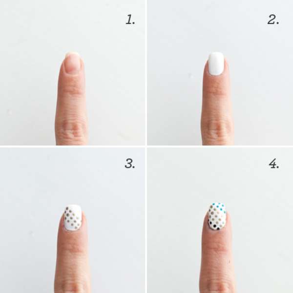 Nail art à pois