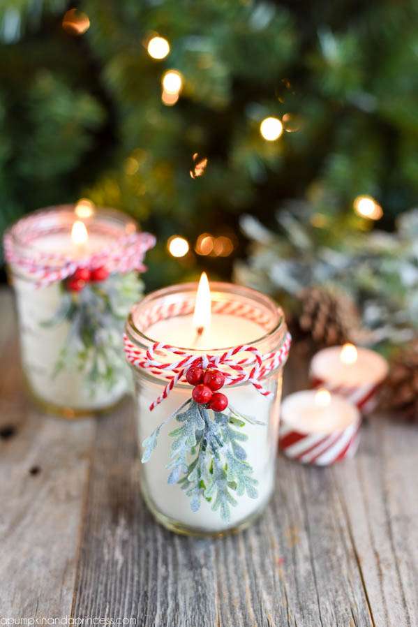 Bougies de Noel parfumées DIY