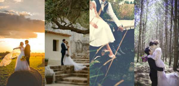 Un shooting de photos de mariage en pleine nature