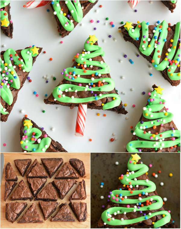 Des brownies sapins de Noël