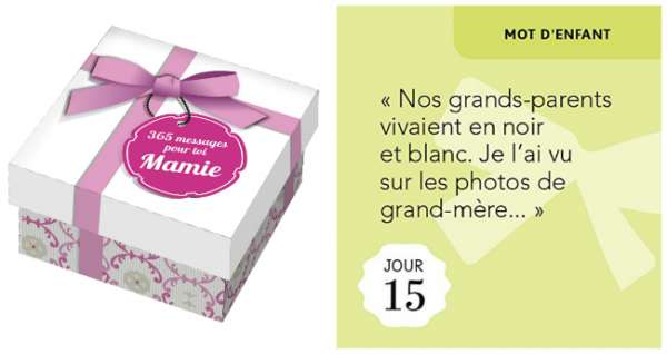 Calendrier pour Mamie avec chaque jour un petit message