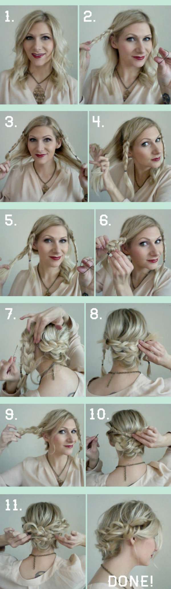 Un chignon tressé