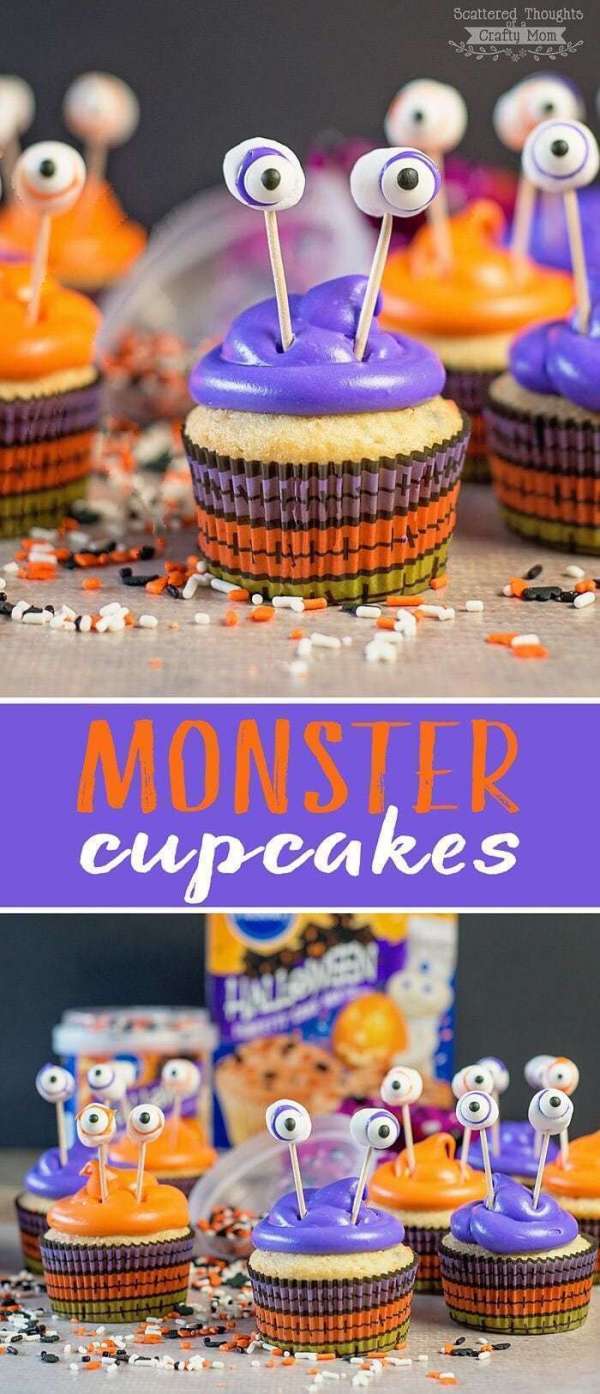 Cupcakes Monstres colorés à faire avec vos enfants