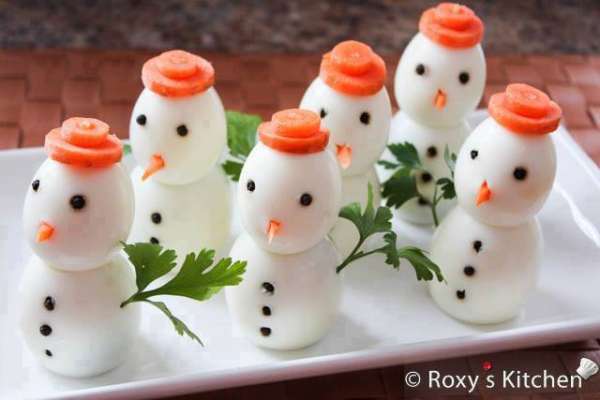 Bonhommes de neige pour décorer les tables de fêtes